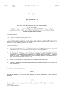 (UE) 2015/ 1815 DE LA COMISIÓN - de 8 de octubre de