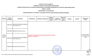 INFORME DE RESULTADO DE LAS RUEDAS DE NEGOCIACIÓN