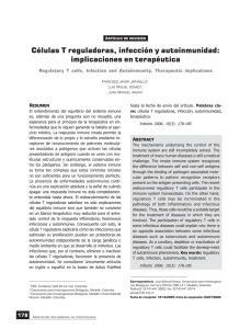 Células T reguladoras, infección y autoinmunidad: implicaciones en