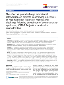 The effect of post-discharge educational intervention on patients in