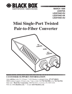 Mini Single-Port Twisted Pair-to-Fiber Converter
