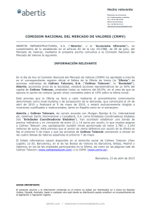 COMISION NACIONAL DEL MERCADO DE VALORES (CNMV) (pdf