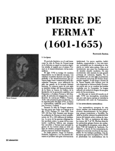 pierre de fermat (1601-1655) - Revista Elementos, Ciencia y Cultura