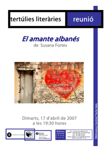 El amante albanés - Ajuntament de L`Hospitalet