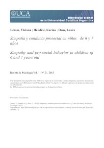 simpatia y conducta prosocial en niños de 6 y 7