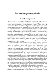 Cinco notas ibero-románicas relacionadas con el Libro conplido