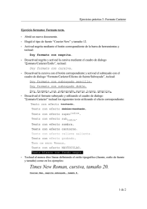 Times New Roman, cursiva, tamaño 20.