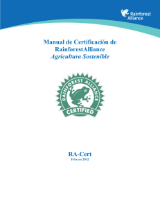 Manual de Certificación de RainforestAlliance Agricultura