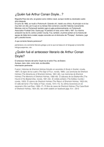 ¿Quién fué Arthur Conan Doyle...? ¿Quién fué el antecesor literario