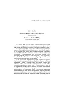 Monografía. Dimensiones Políticas de la Psicología de Jurados. II