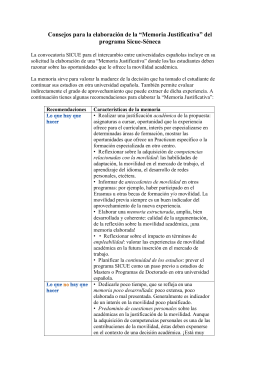 Memoria justificativa necesidad de contratacion