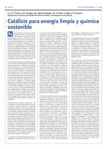 Catálisis para energía limpia y química sostenible por J. L .G.ª Fierro