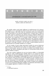 UNIVERSIDADES Y UNIVERSITARIOS (1970