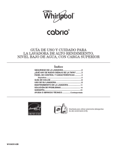 guía de uso y cuidado para la lavadora de alto rendimiento