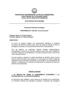 Filosofía de la Economía - Universidad Católica Argentina