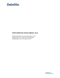 International Union Bank, S