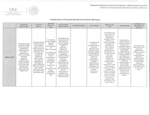 Prestaciones del Servicio Exterior Mexicano