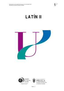 latín ii - Facultad de Ciencias Sociales