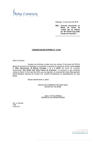 Santiago, 15 de enero de 2016 REF.: Cancela inscripción en Bolsa