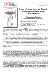 Estudio crítico de Luces de Bohemia. Ramón María del Valle Inclán