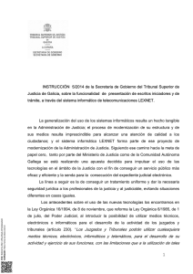 Instrucción 5/2014 de la Secretaria de Gobierno del Tribunal