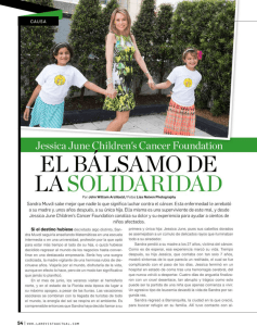 EL BALSAMO DE LA SOLIDARIDAD - Jessica June Child Cancer