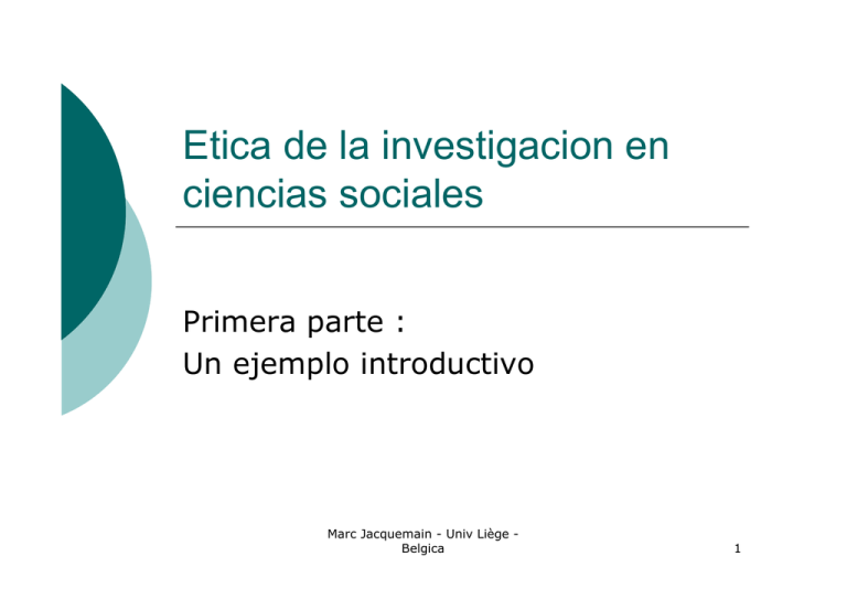 Etica De La Investigacion En Ciencias Sociales 2881