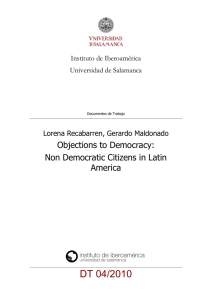Objections to Democracy: Non Democratic Citizens in Latin America