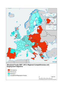 Regions eligible under the convergence and regional