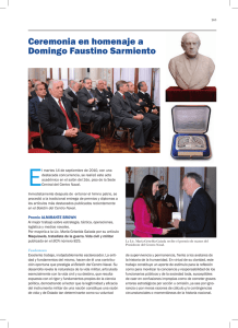 Ceremonia en homenaje a Domingo Faustino