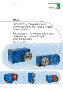 GX09 Reductores y motorreductores de ejes paralelos (normales y