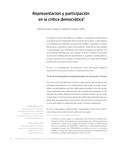 Representación y participación en la crítica democrática *