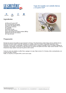 Sopa de espelta con cebolla blanca y Gruyère AOP Ingredientes