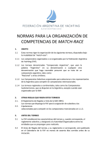 normas para la organización de competencias de match-race