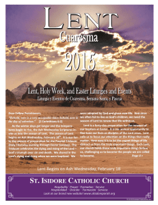 Lent Brochure draft - St. Isidore Parish