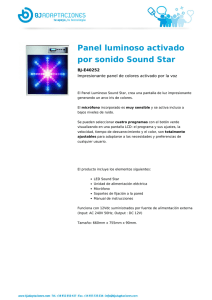 Panel luminoso activado por sonido Sound Star