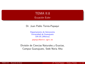 TEMA II.8 - Ecuación Euler - Universidad de Guanajuato