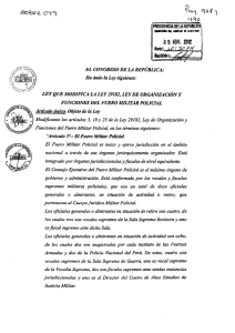 ley que modifica la ley 29182, ley de organización y funciones del