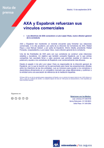 Nota Prensa - Reunión AXA y Espabrok