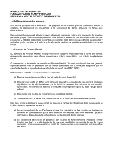 INSTRUCTIVO DECRETO 87/90 FUNDAMENTACION: PLAN Y