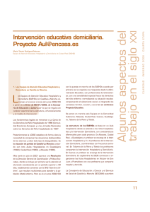 Intervención educativa domiciliaria. Proyecto