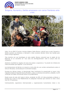 Bulgaria, Rumanía y Serbia amenazan con cerrar fronteras ante crisis