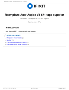 Reemplazo Acer Aspire V5-571 tapa superior