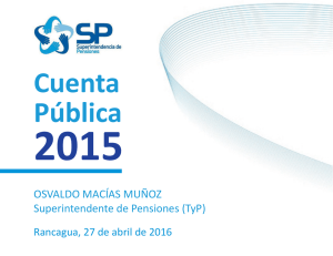 Cuenta Pública 2015 - Superintendencia de Pensiones