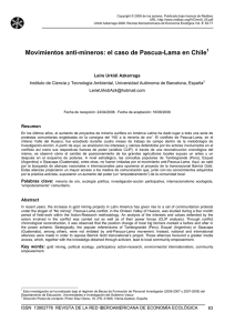 Movimientos anti-mineros: el caso de Pascua-Lama en Chile