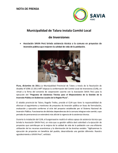 Municipalidad de Talara instala Comité Local de