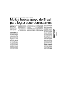 Mujica busca apoyo de Brasil
