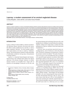 Leprosy: a modern assessment of an ancient neglected disease