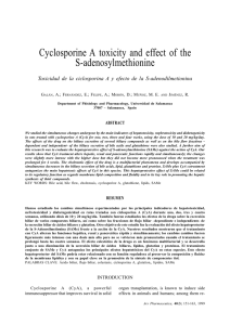 Cyclosporine A toxicity and effect of the S