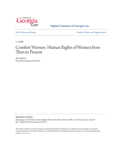 Comfort Women - Digital Commons @ Georgia Law